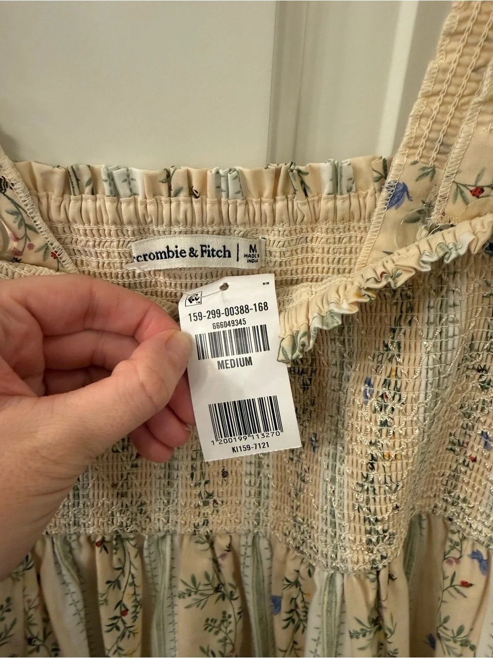 NWT Abercrombie & Fitch Sydney Smocked Convertible Midi Dress - Picture 5 of 7